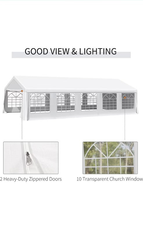 White Canopy Party Tent (20' X 32' 65-70 People)