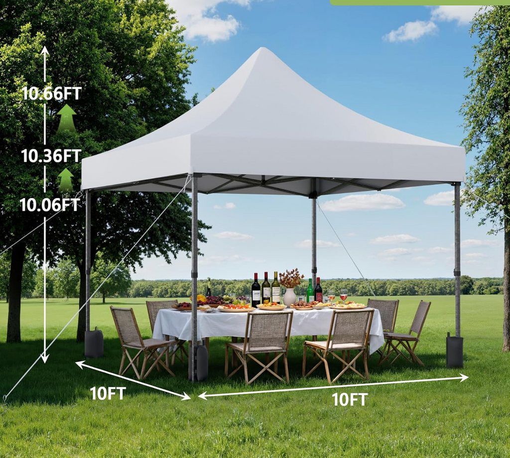 White Canopy Party/Event Tent (10' X 10' 10-12 People)