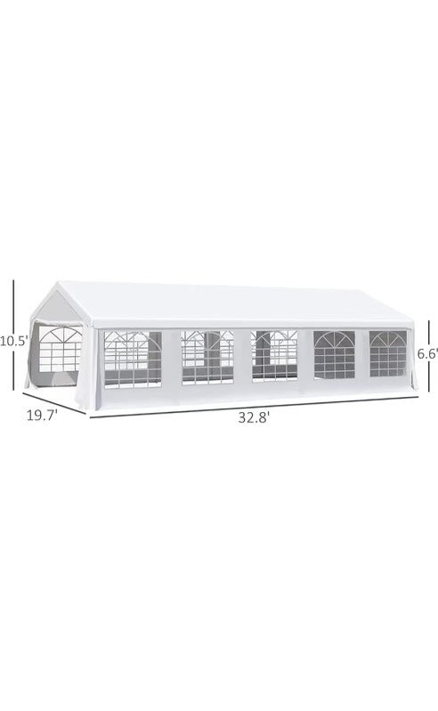 White Canopy Party Tent (20' X 32', 65-70 People)