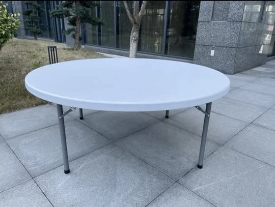 6' Round White Party Table