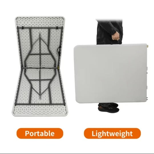 6' Rectangular White Party Table