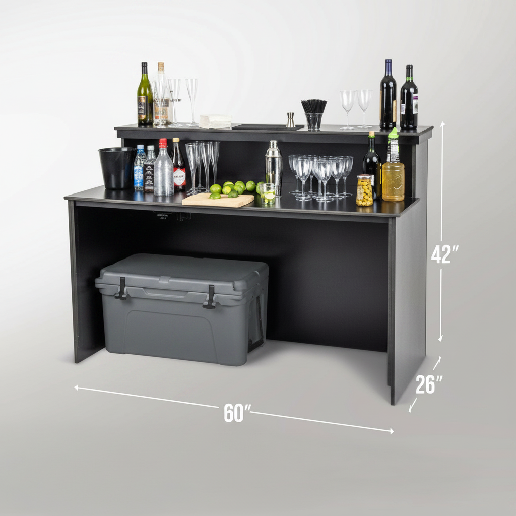 Black Portable Bar Dimensions No Woman