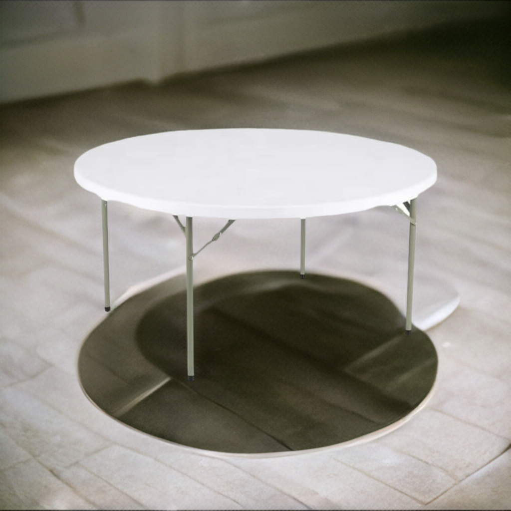 6' Round White Party Table