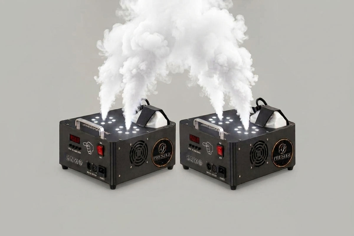 Professional Dual-Nozzle RGB Fog Machine Rental – 2000W (Pair)