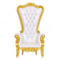 White and gold throne chair square product photo