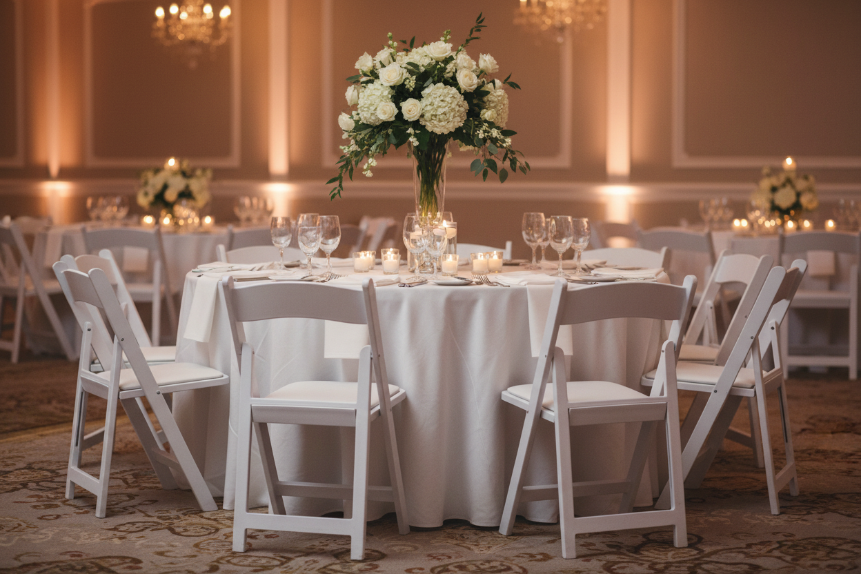 Indoor Banquet Hall Setup