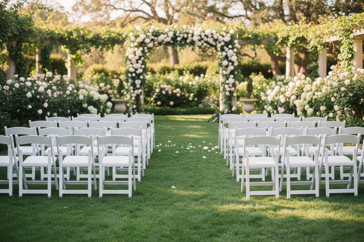 Outdoor Garden Wedding Setup