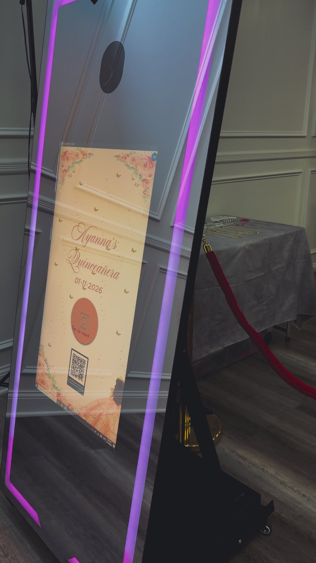 65" Mirror Air Booth ($250/hour)