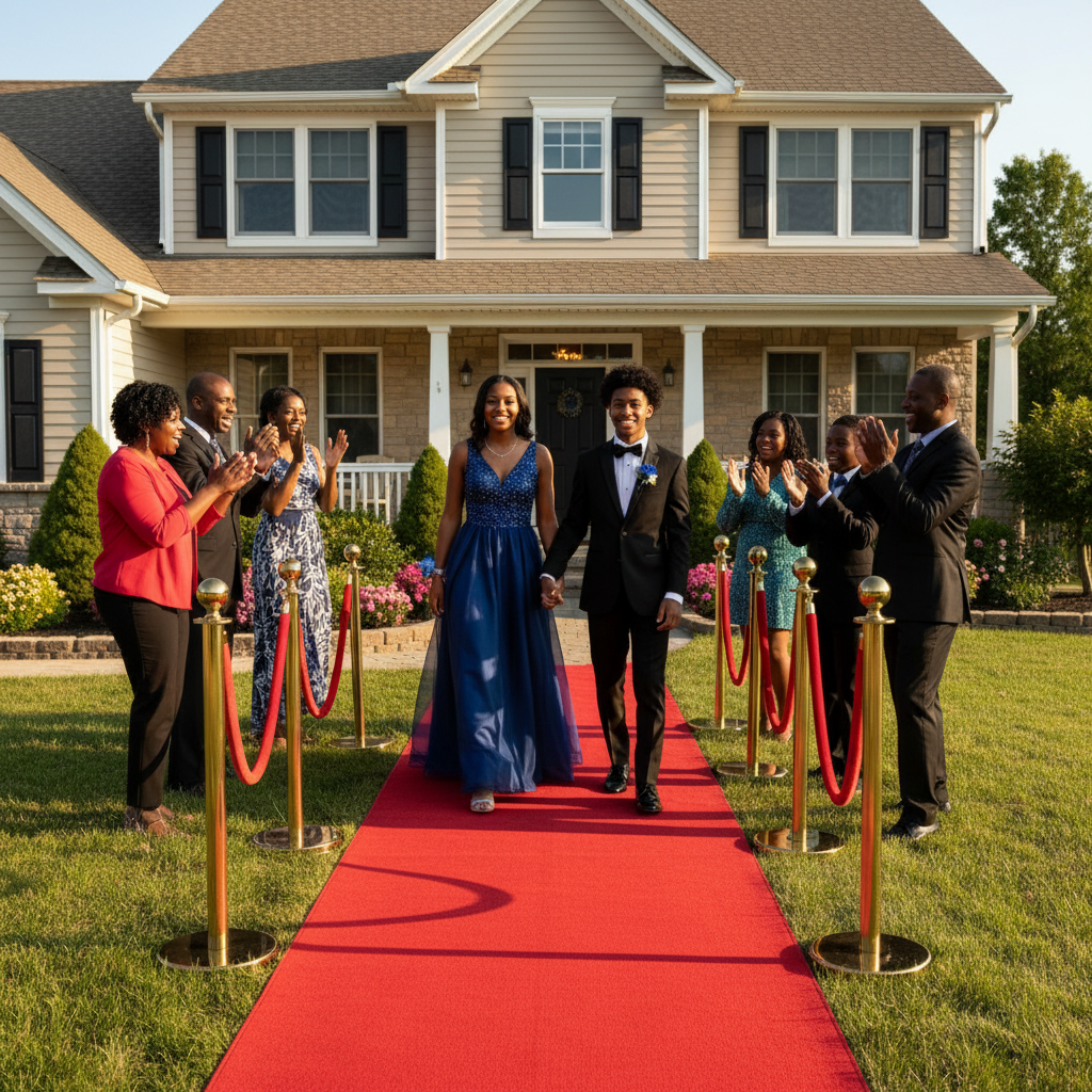 Prom Couple Front Porch